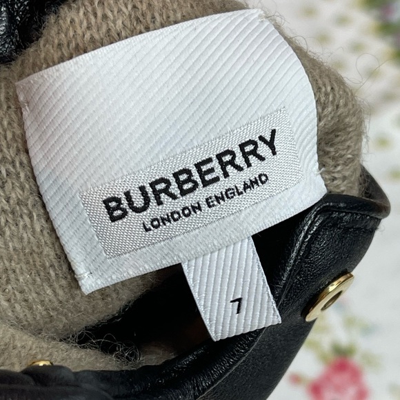 Burberry SINGLE right hand glove Victoria check wool and leather glove size 7 - Picture 4 of 4